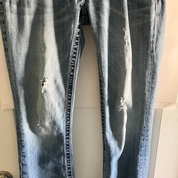 Miss Me Blue Signature Boot Jeans 31" X 32.5" Cotton Denim READ - Picture 4 of 16